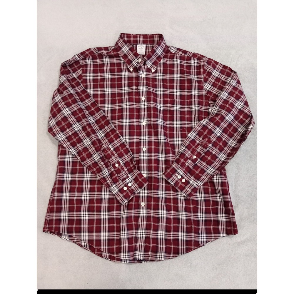 Brooks Brothers Shirt Mens XL Red Long Sleeve Button‎ Down Regent Original Polo